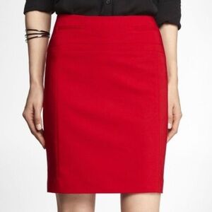 Express Red Pencil Skirt